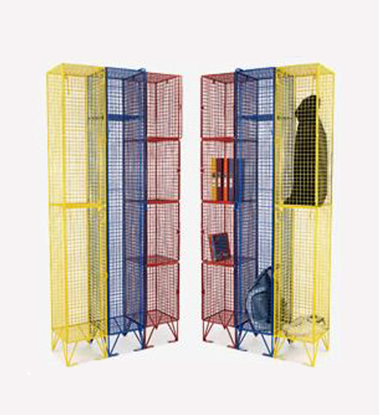 Coloured Mesh Lockers| allstorageproviders.ie |  1